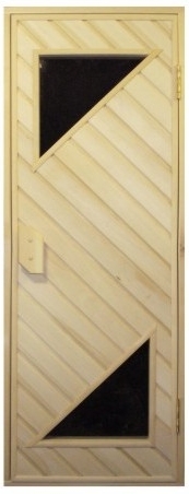 Дверь банная остекленная № 2 кедр (1880 х 680 мм)
