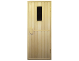Дверь банная остекленная № 3 кедр (1880 х 680 мм)