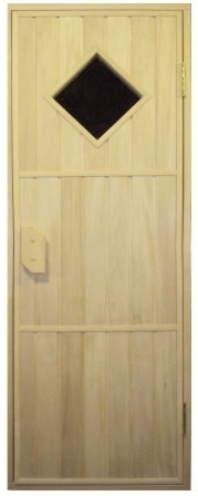 Дверь банная остекленная № 4 кедр (1880 х 680 мм)